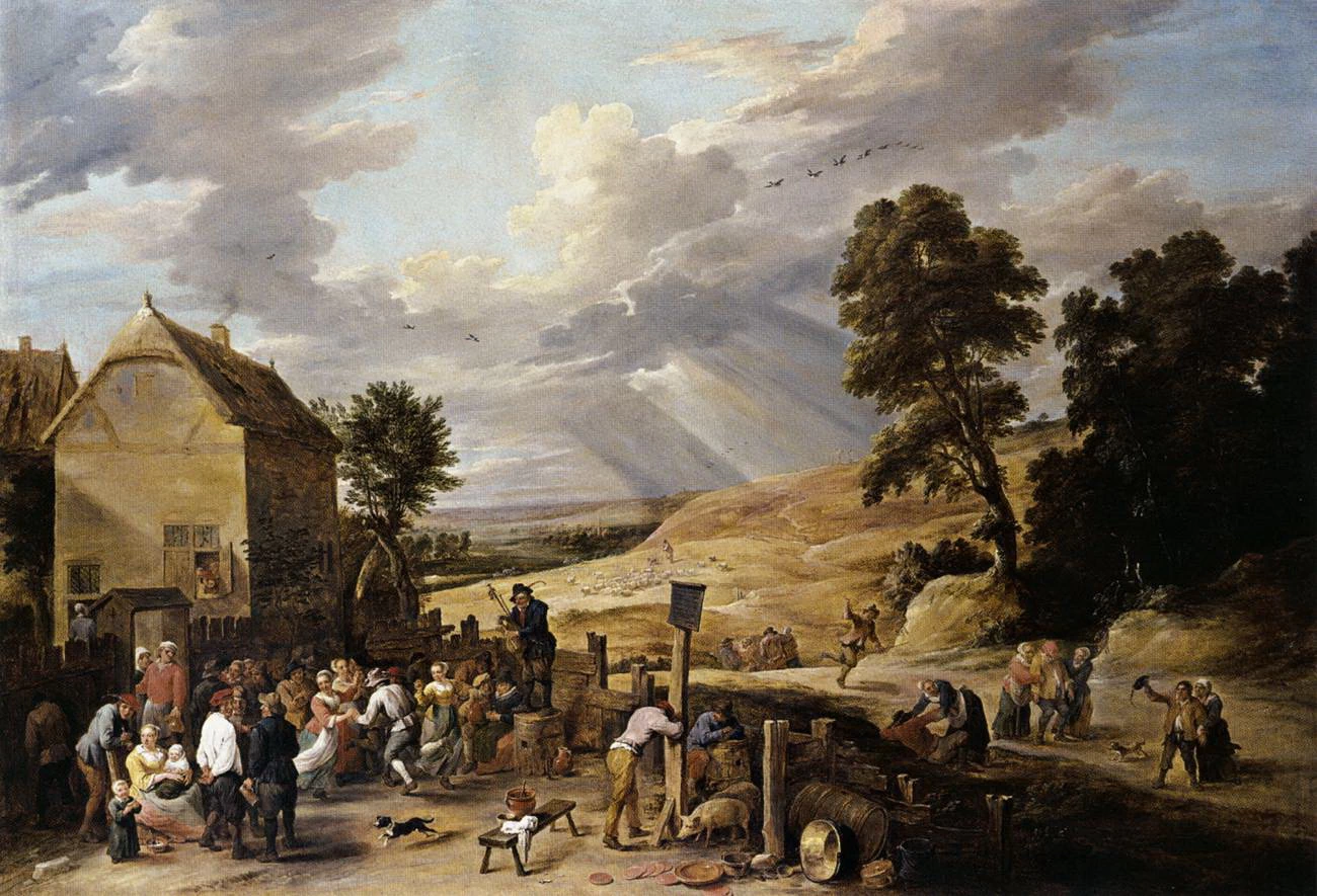 Contadini che ballano fuori da una locanda - Staatliche Museen, Kassel